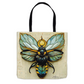 Paper Art Nouveau Bee Tote Bag 16x16 inch Shopping Totes bee tote bag gift for bee lover gifts original art tote bag Paper Art Nouveau Bee totes zero waste bag