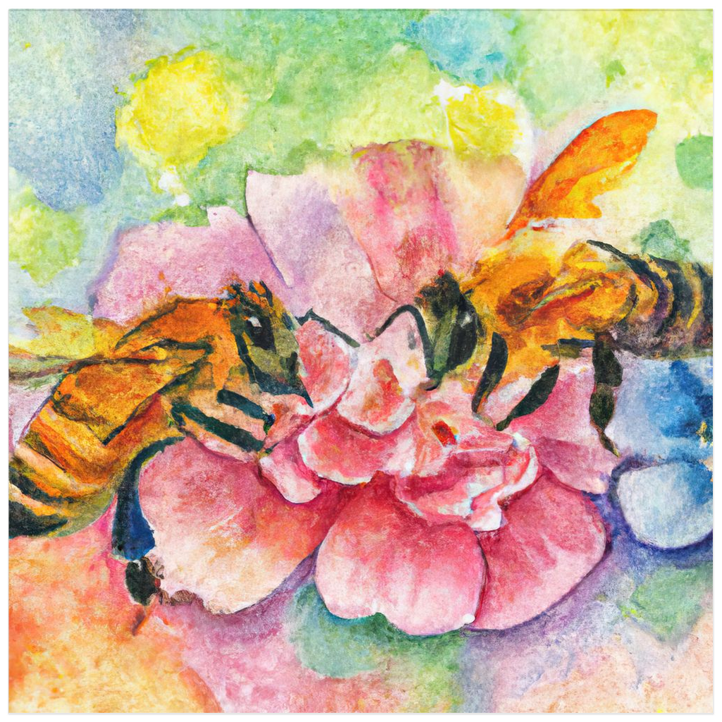 Bees Talking it Over Poster 20x20 inch 500044 - Home & Garden > Decor > Artwork > Posters, Prints, & Visual Artwork Bees Talking it Over Poster Prints