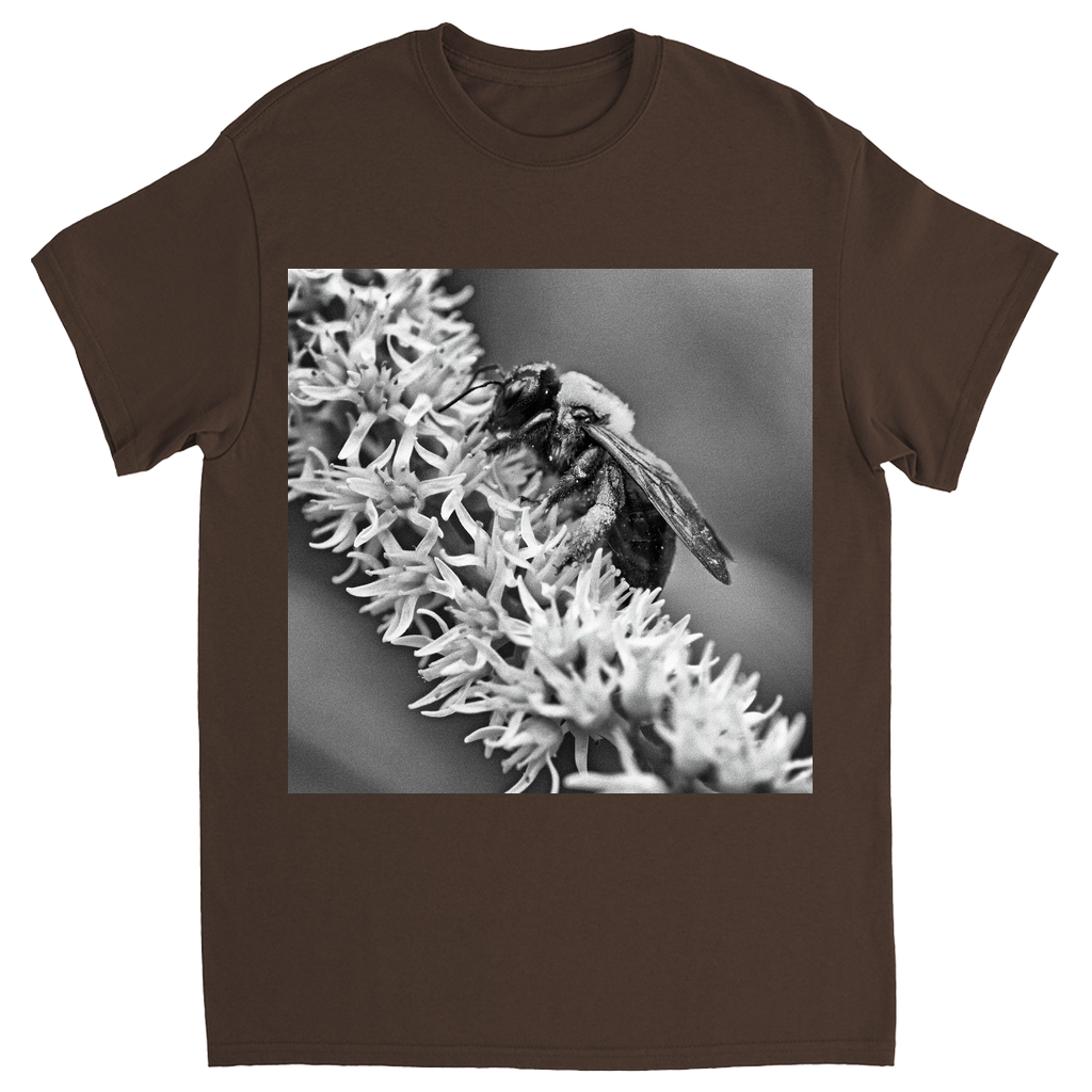 B&W Bee Unisex Adult T-Shirt Dark Chocolate Shirts & Tops apparel