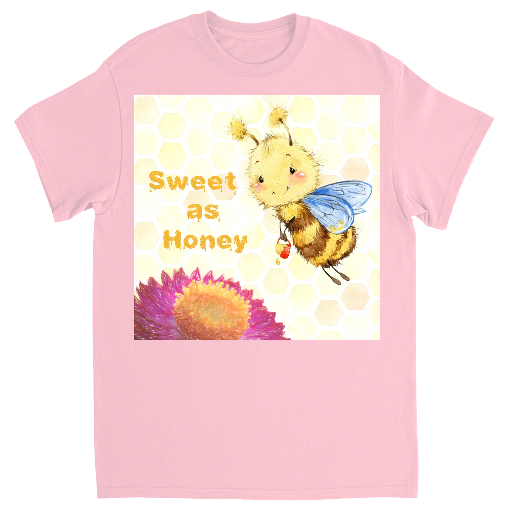 Pastel Sweet as Honey Unisex Adult T-Shirt Light Pink Shirts & Tops apparel