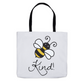 Bee Kind Tote Bag 13x13 inch Shopping Totes bee tote bag gift for bee lover gifts original art tote bag zero waste bag