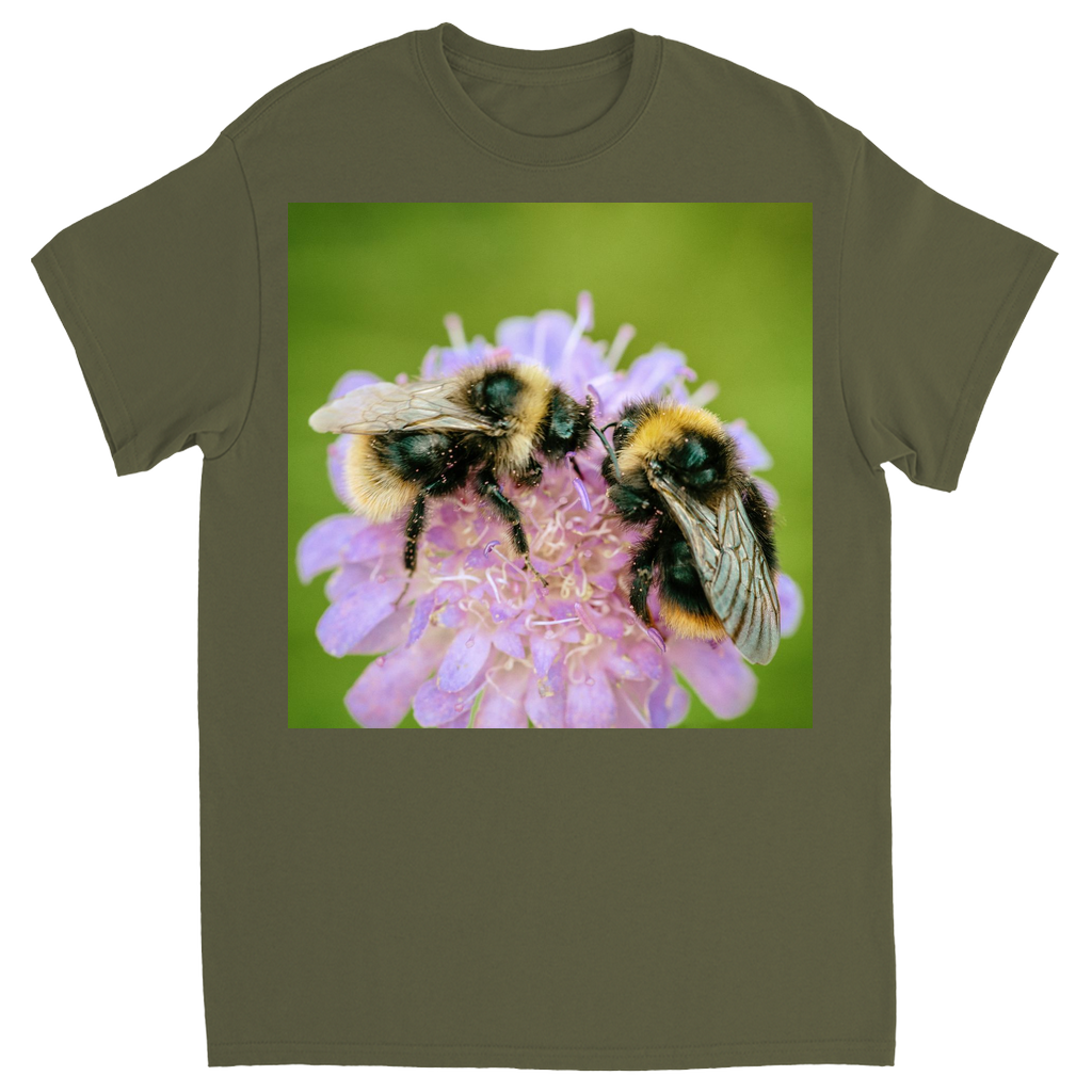 Nice To Meet You Bees Unisex Adult T-Shirt Military Green Shirts & Tops apparel