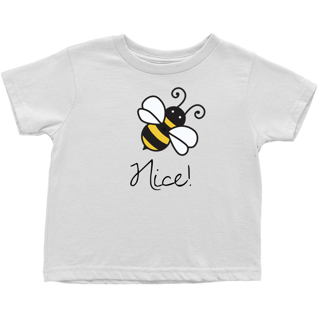 Bee Nice Toddler T-Shirt White Baby & Toddler Tops apparel