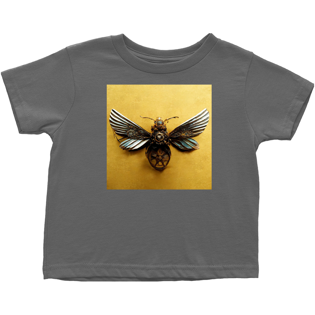 Vintage Metal Bee Toddler T-Shirt Charcoal Baby & Toddler Tops apparel Steampunk Jewelry Bee