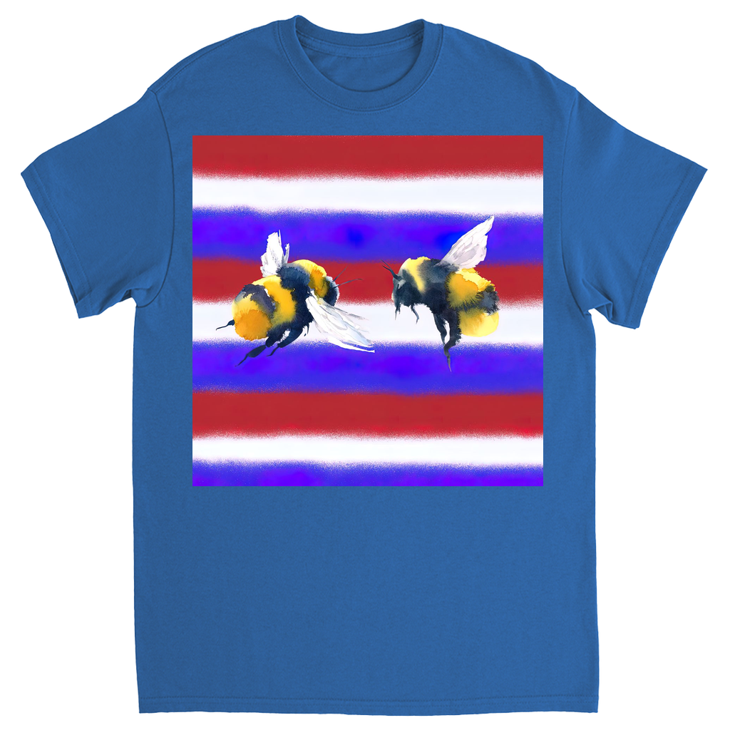 American Bees Unisex Adult T-Shirt Royal Shirts & Tops apparel