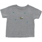 Scratch Drawn Bee Toddler T-Shirt Heather Grey Baby & Toddler Tops apparel Scratch Drawn Bee