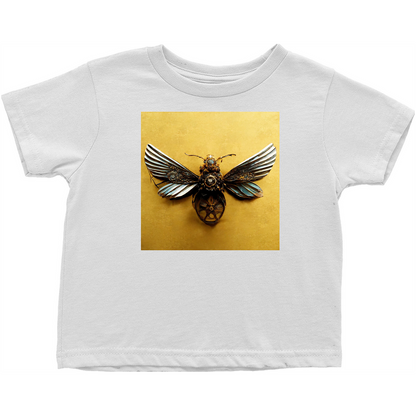 Vintage Metal Bee Toddler T-Shirt White Baby & Toddler Tops apparel Steampunk Jewelry Bee