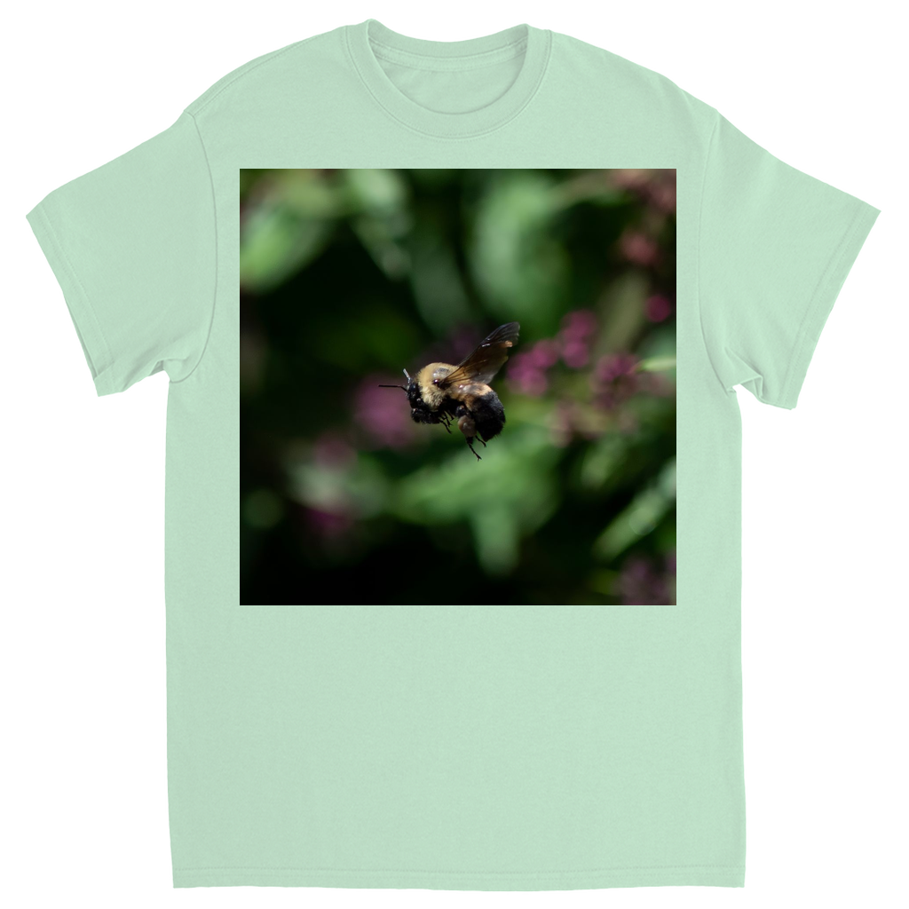 Hovering Bee Unisex Adult T-Shirt Mint Shirts & Tops apparel