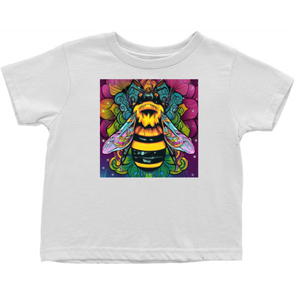 Psychic Bee Toddler T-Shirt White Baby & Toddler Tops apparel Psychic Bee