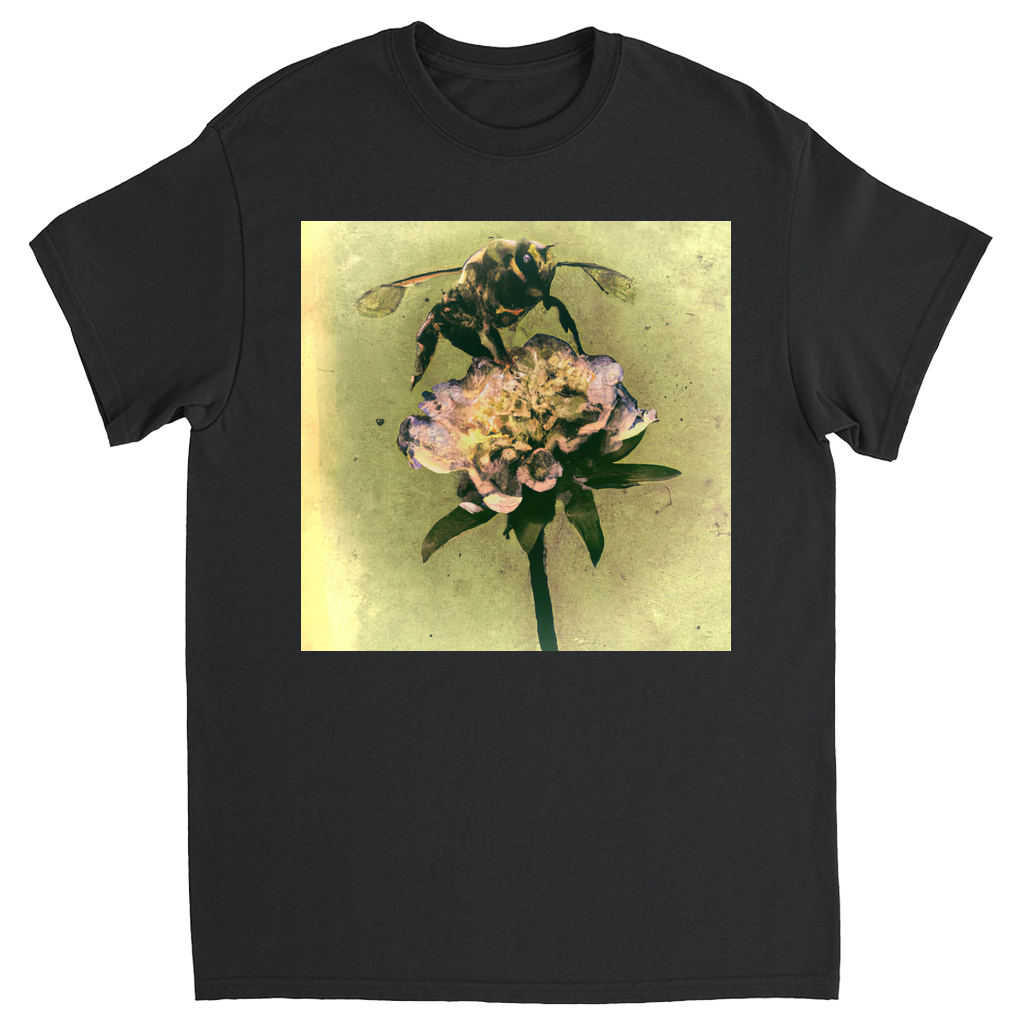 Paper Mache Bee 5 Unisex Adult T-Shirt Black Shirts & Tops apparel Paper Mache Bee 5