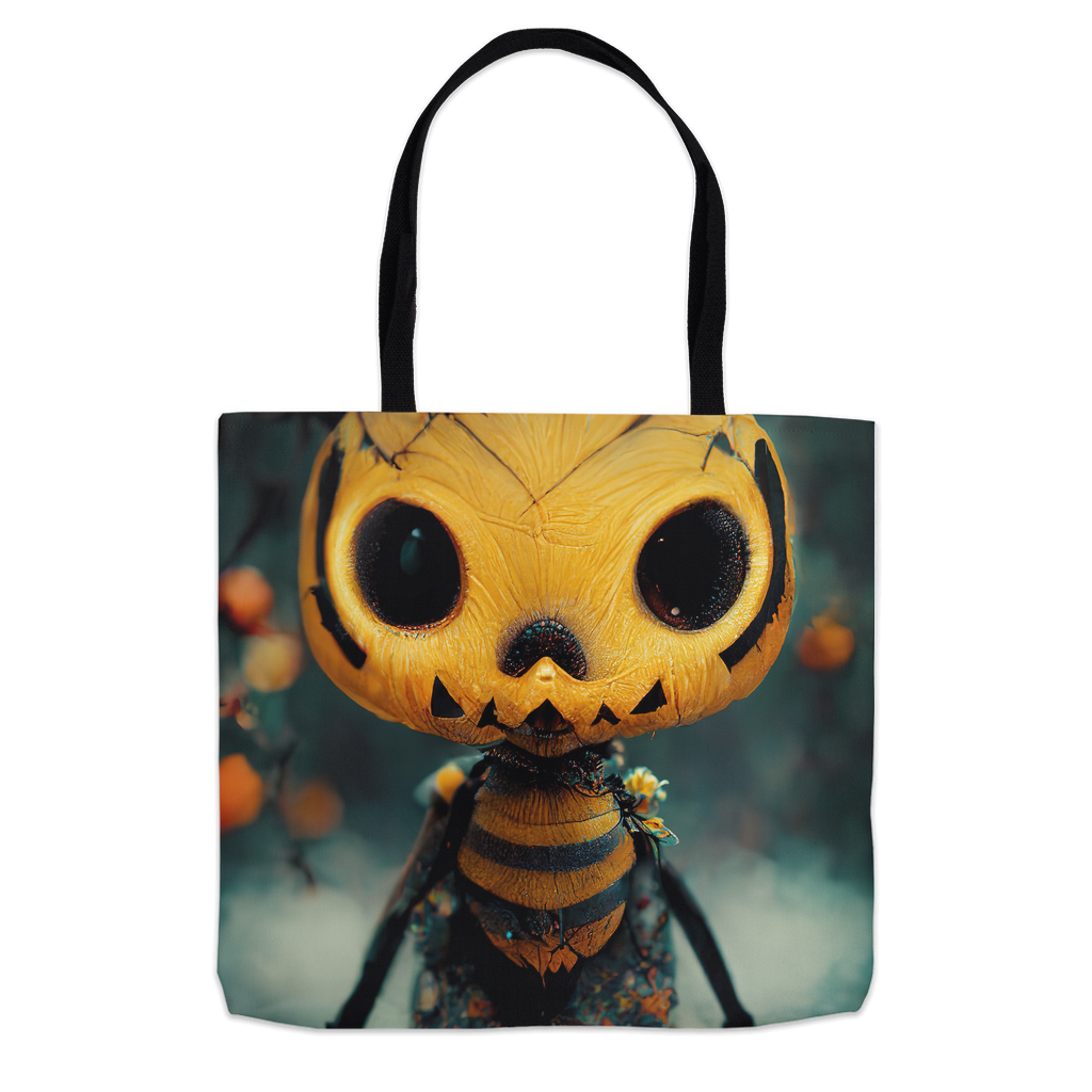 Trick or Treat Bee Halloween Tote Bag 16x16 inch Shopping Totes bee tote bag gift for bee lover halloween original art tote bag totes zero waste bag