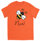 Bee Nice Unisex Adult T-Shirt Orange Shirts & Tops apparel