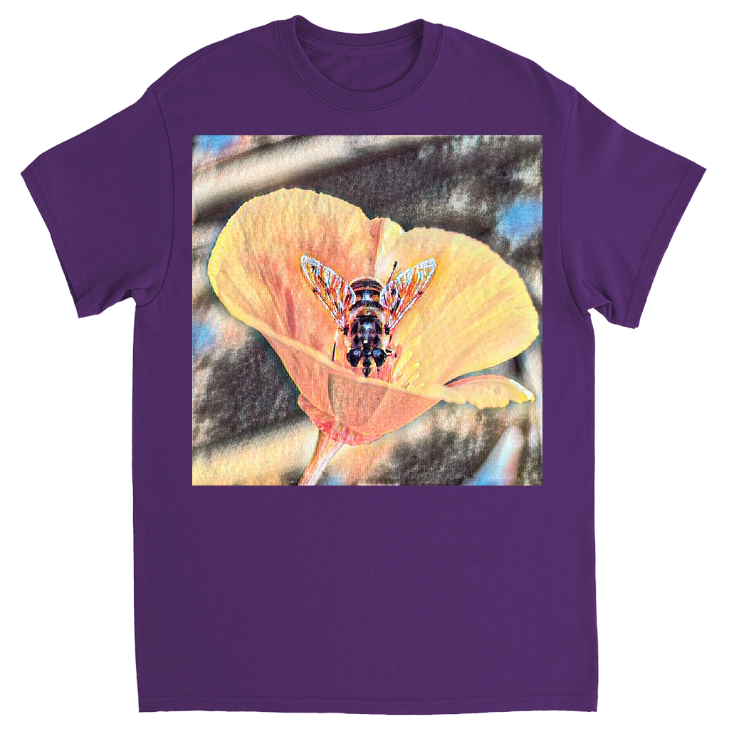 Painted Here's Looking at You Bee Unisex Adult T-Shirt Purple Shirts & Tops