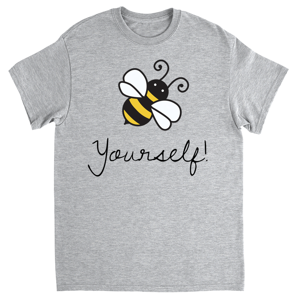 Bee Yourself Unisex Adult T-Shirt Sport Grey Shirts & Tops apparel