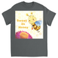 Pastel Sweet as Honey Unisex Adult T-Shirt Charcoal Shirts & Tops apparel