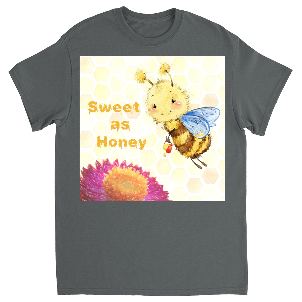 Pastel Sweet as Honey Unisex Adult T-Shirt Charcoal Shirts & Tops apparel