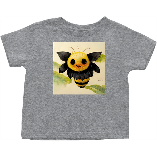 Smiling Paper Bee Toddler T-Shirt Heather Grey Baby & Toddler Tops apparel Smiling Paper Bee