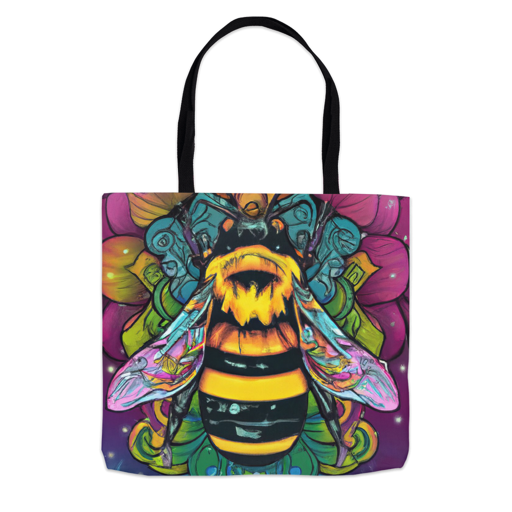 Psychic Bee Tote Bag 13x13 inch Shopping Totes bee tote bag gift for bee lover original art tote bag Psychic Bee totes zero waste bag