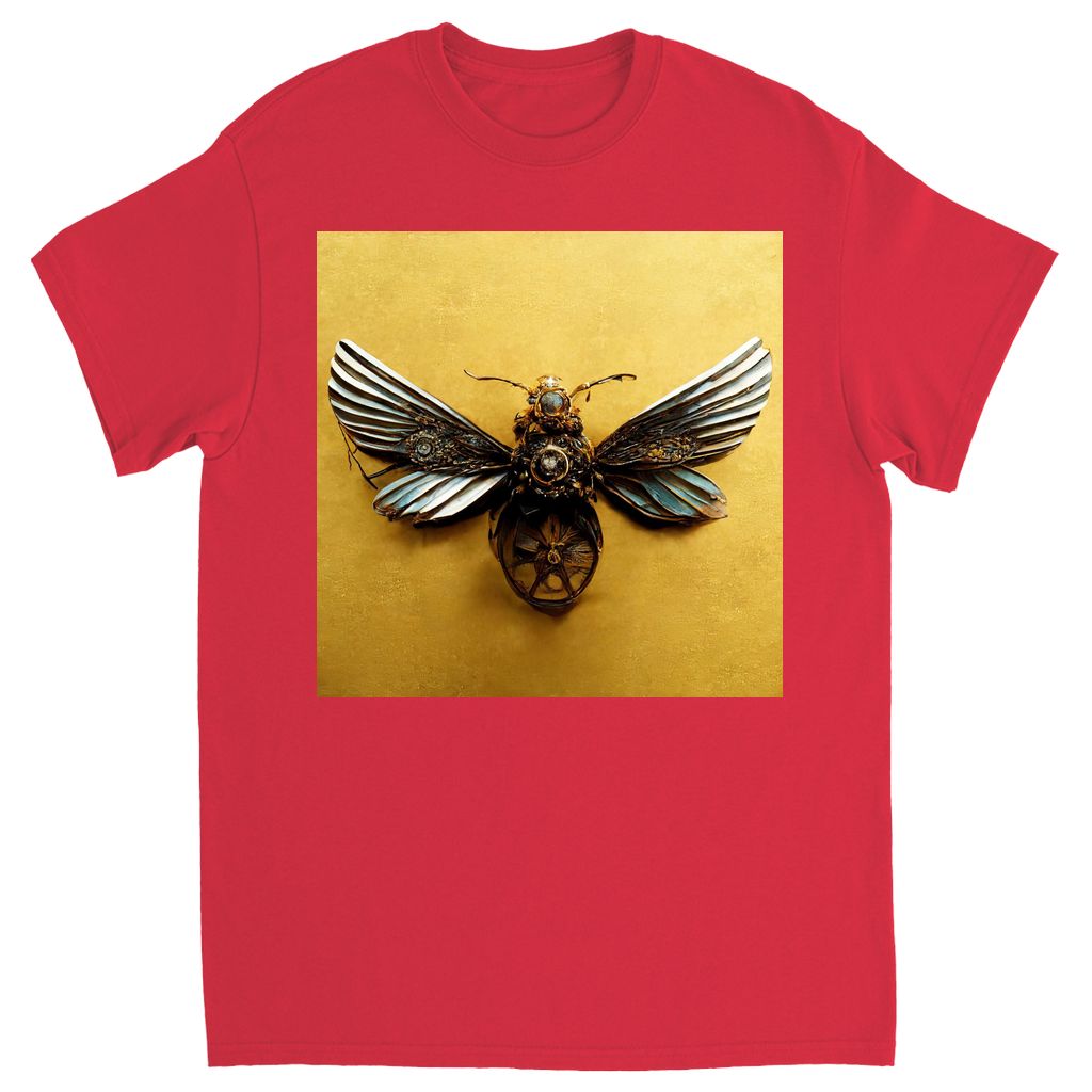 Vintage Metal Bee Unisex Adult T-Shirt Red Shirts & Tops apparel Steampunk Jewelry Bee
