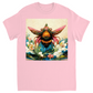 Fantasy Bee Hovering on Flower Unisex Adult T-Shirt Light Pink Shirts & Tops apparel Fantasy Bee Hovering on Flower