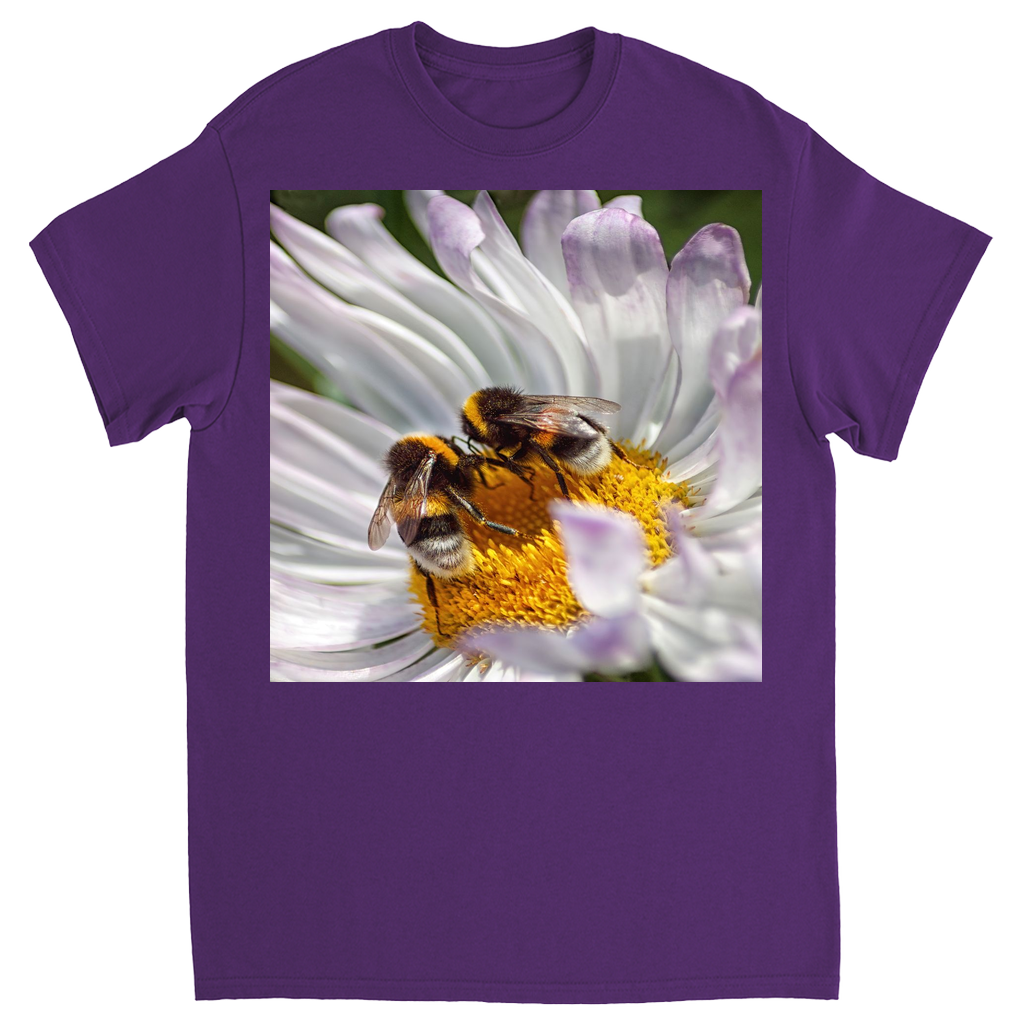 Bees Conspiring Unisex Adult T-Shirt Purple Shirts & Tops apparel