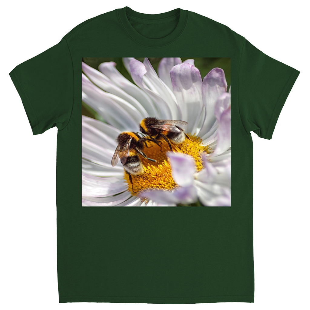 Bees Conspiring Unisex Adult T-Shirt Forest Green Shirts & Tops apparel