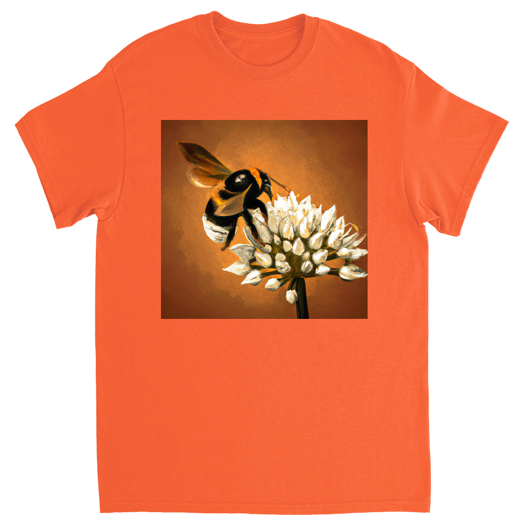 White Flower Welcoming Unisex Adult T-Shirt Orange Shirts & Tops apparel White Flower Welcoming