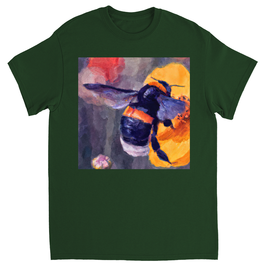 Color Bee 5 Unisex Adult T-Shirt Forest Green Shirts & Tops apparel Color Bee 5