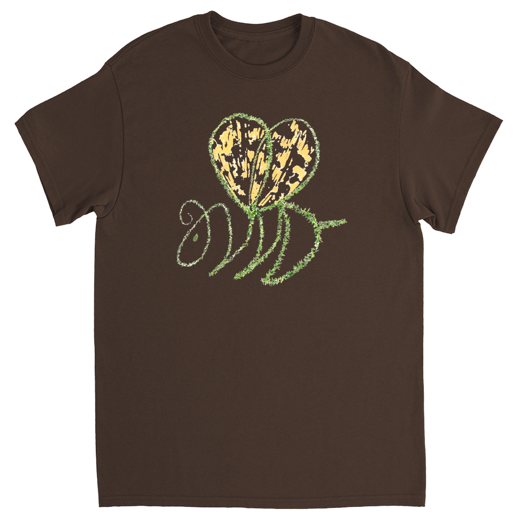 Leaf Bee Unisex Adult T-Shirt Dark Chocolate Shirts & Tops apparel