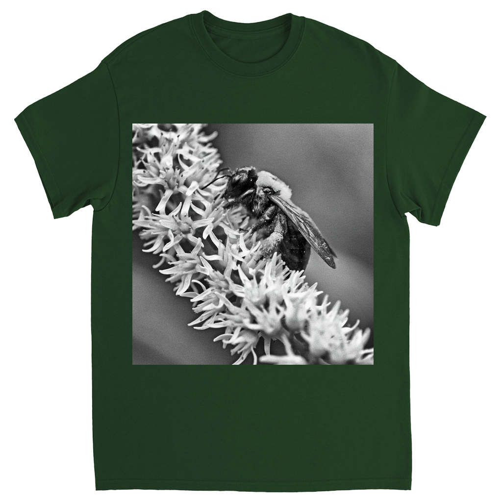 B&W Bee Unisex Adult T-Shirt Forest Green Shirts & Tops apparel