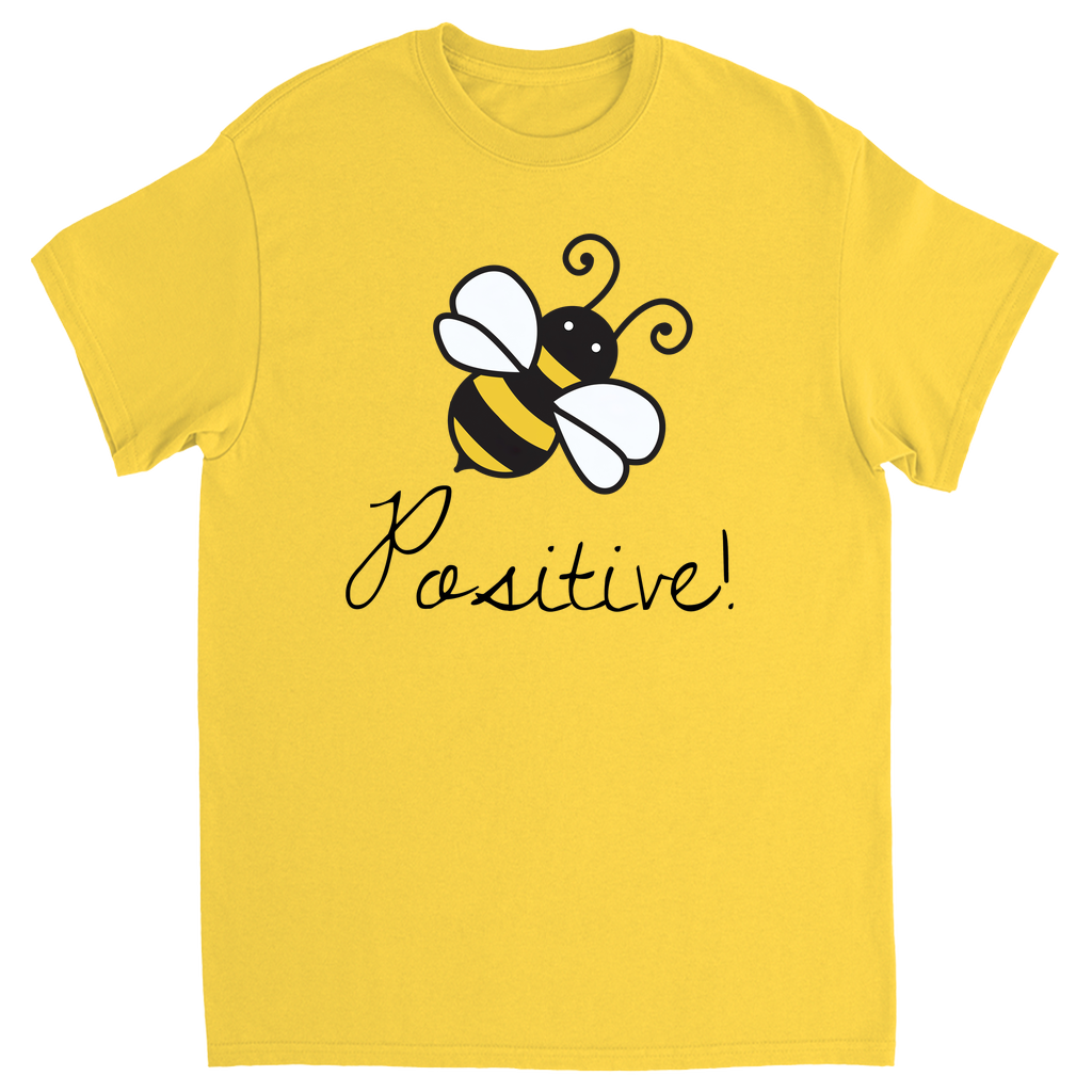 Bee Positive Unisex Adult T-Shirt Daisy Shirts & Tops apparel