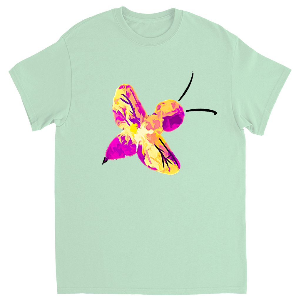 Abstract Pink and Yellow Bee Unisex Adult T-Shirt Mint Shirts & Tops apparel