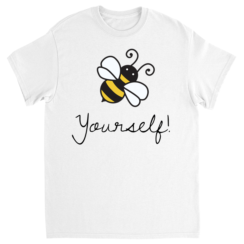 Bee Yourself Unisex Adult T-Shirt White Shirts & Tops apparel