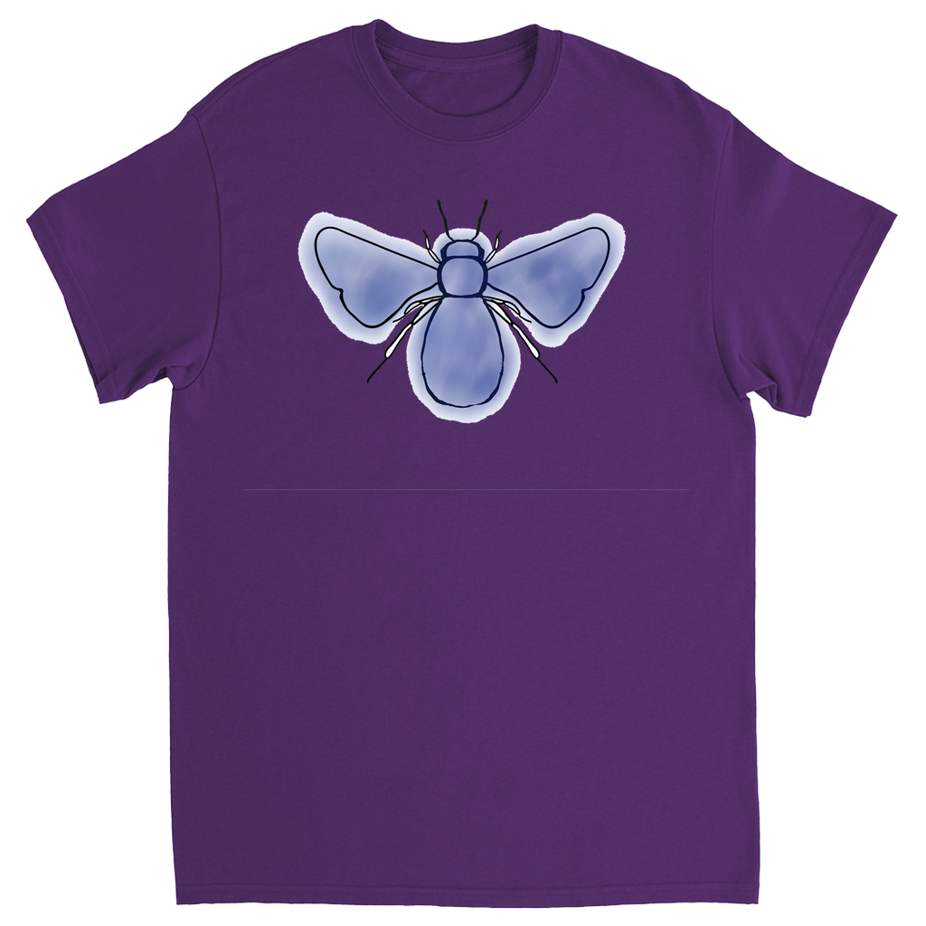 Blue Bee Unisex Adult T-Shirt Purple Shirts & Tops apparel
