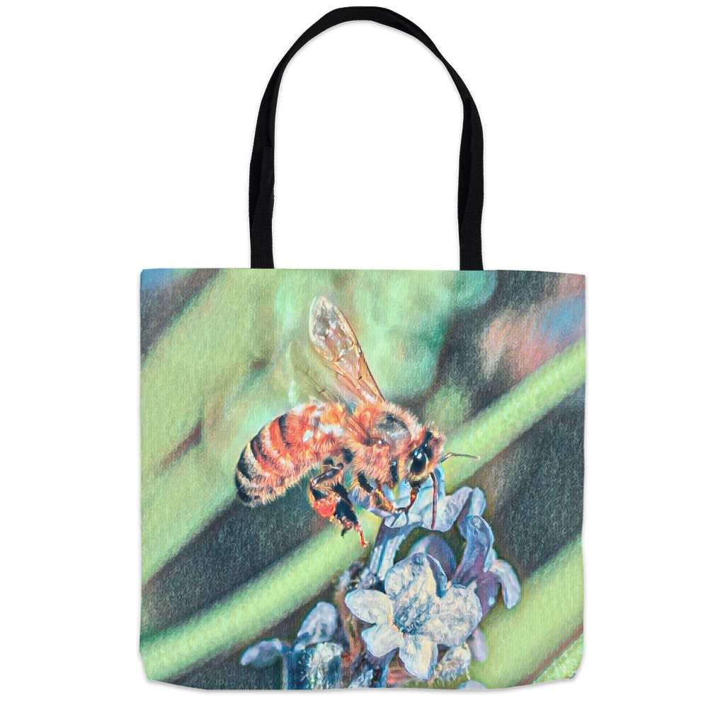 Delicate Job Painted Bee Tote Bag Shopping Totes bee tote bag gift for bee lover gifts original art tote bag totes zero waste bag