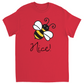 Bee Nice Unisex Adult T-Shirt Red Shirts & Tops apparel