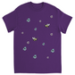 Scratch Drawn Bee Unisex Adult T-Shirt Purple Shirts & Tops apparel Scratch Drawn Bee