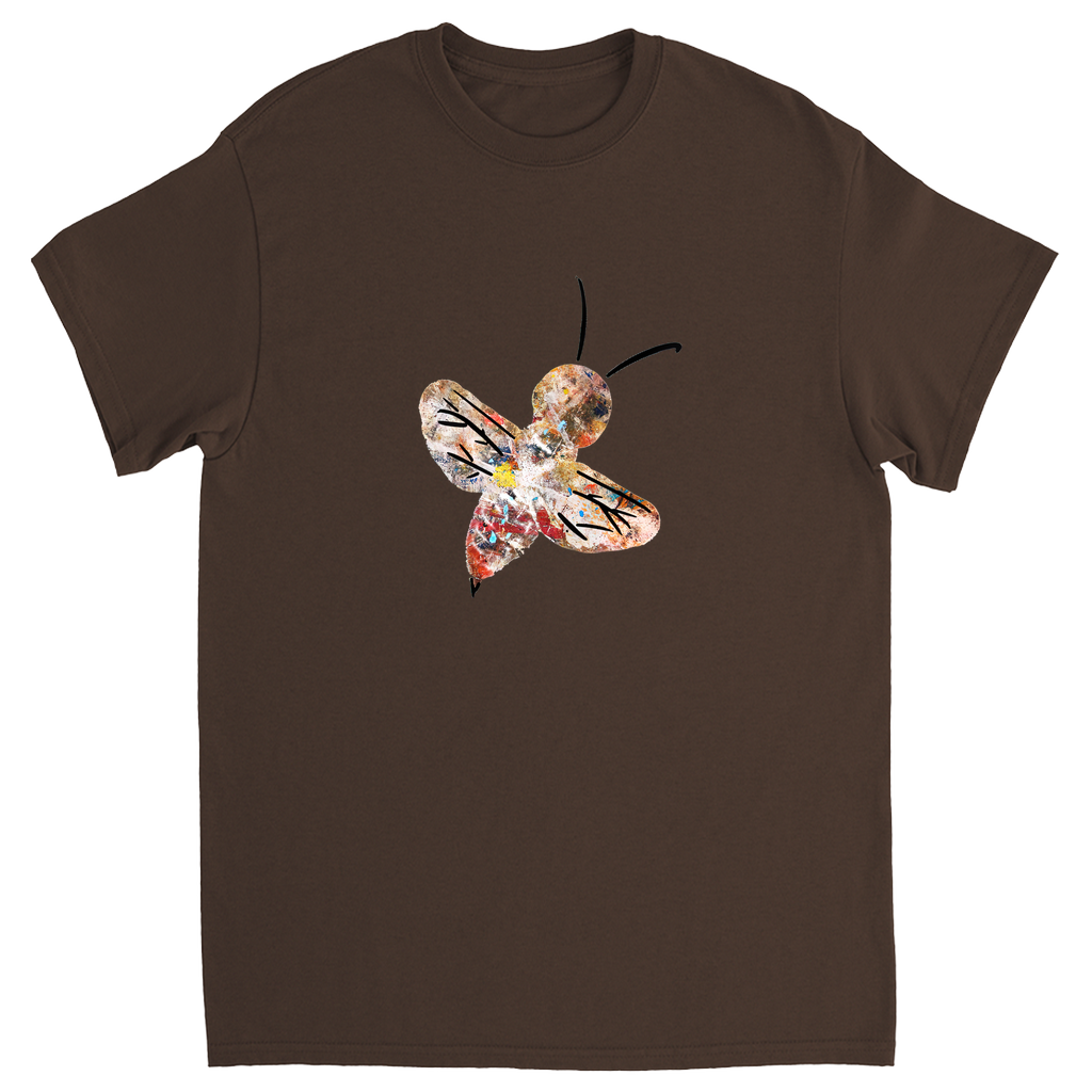 Abstract Crayon Bee Unisex Adult T-Shirt Dark Chocolate Shirts & Tops apparel