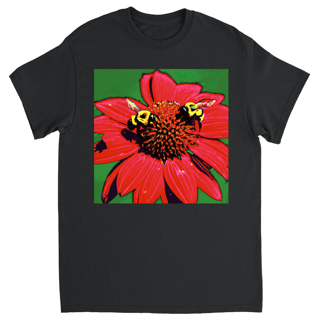 Red Sun Bee T-Shirt Black Shirts & Tops apparel