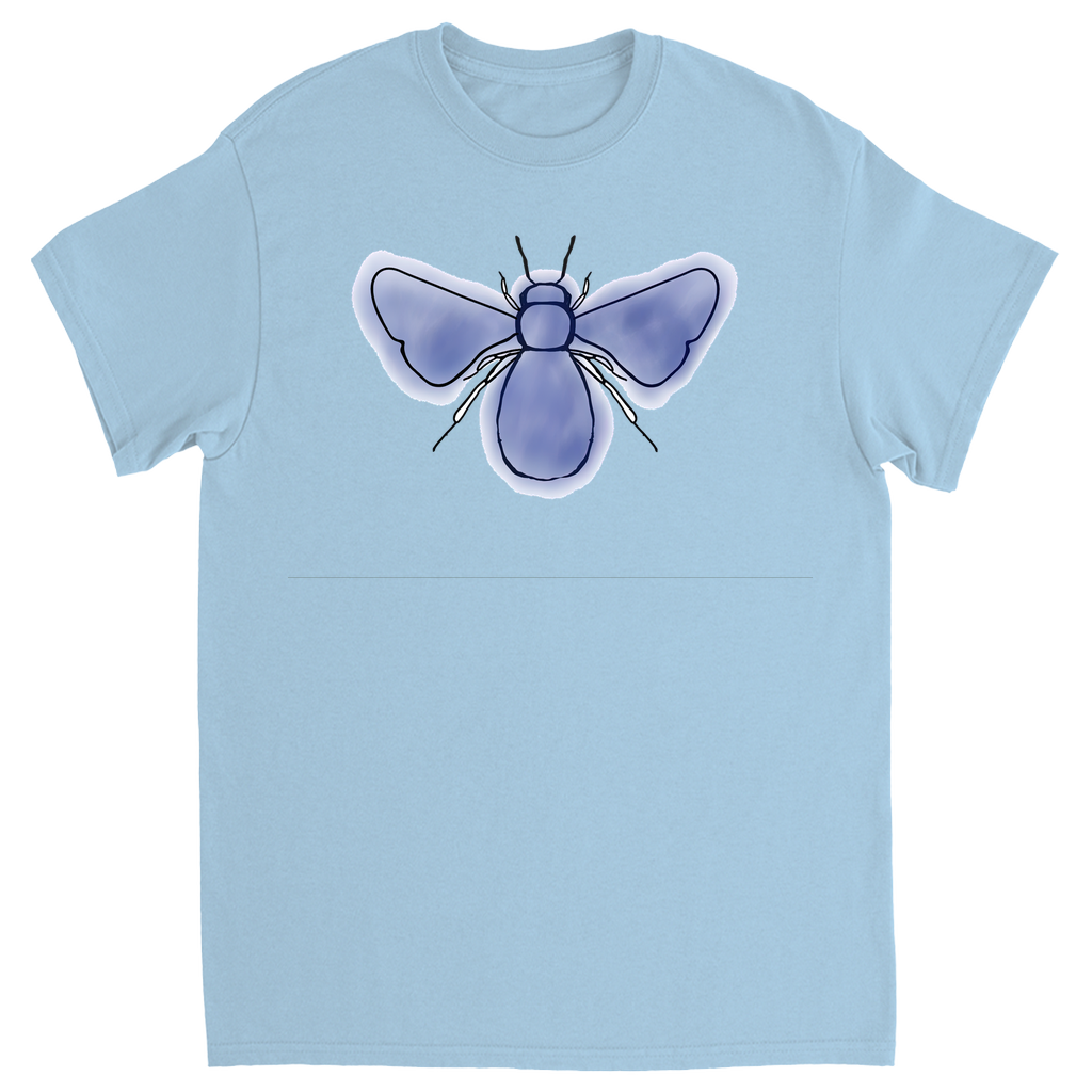 Blue Bee Unisex Adult T-Shirt Light Blue Shirts & Tops apparel