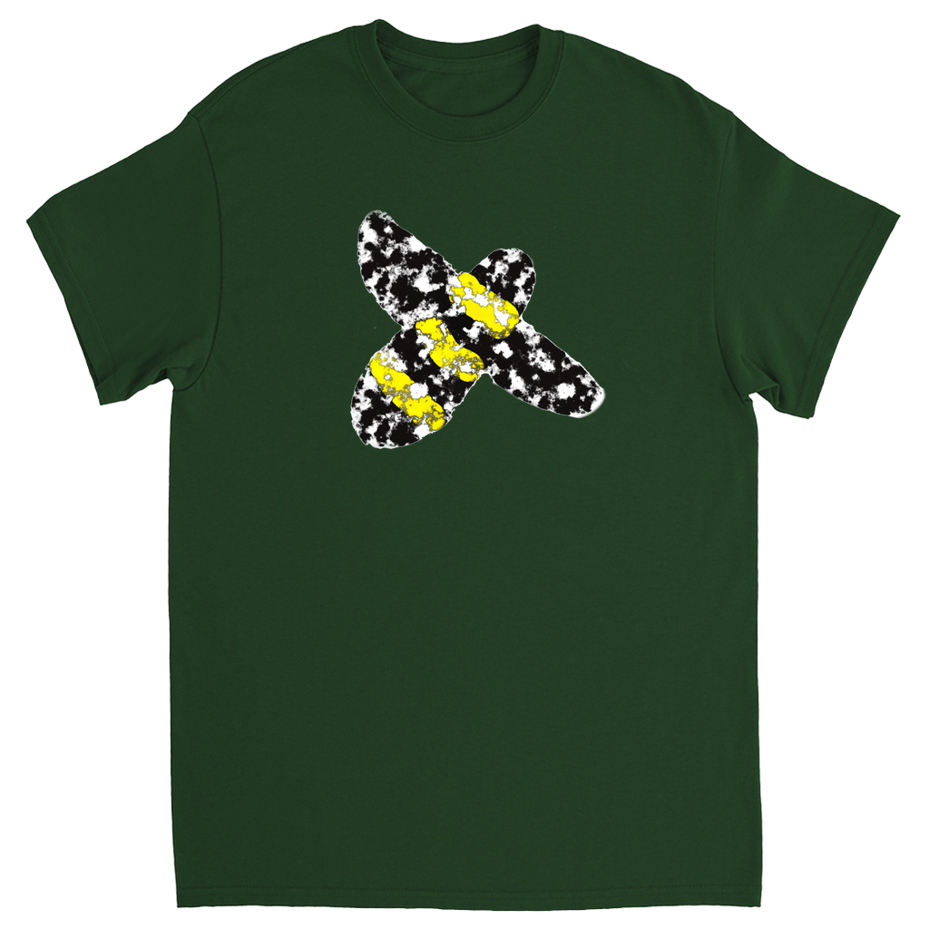 Graphic Bee Unisex Adult T-Shirt Forest Green Shirts & Tops