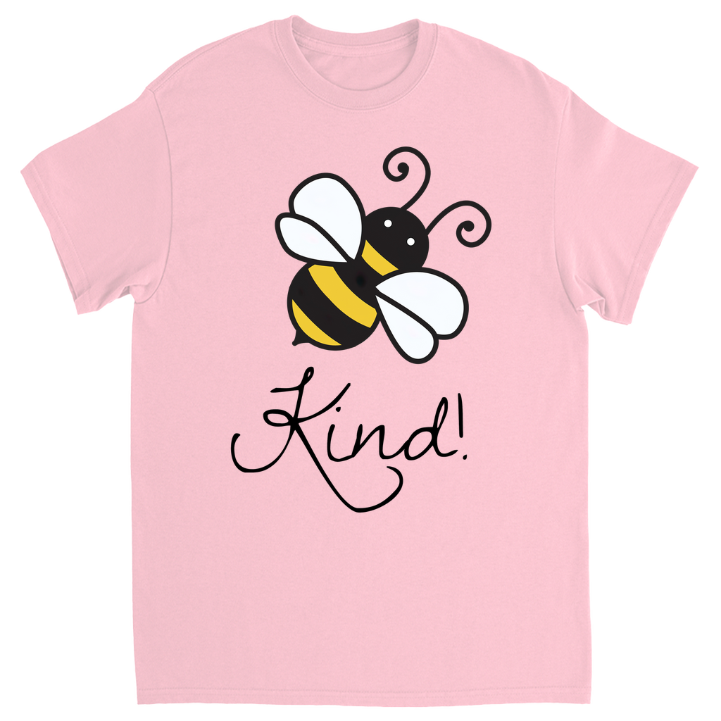 Bee Kind Unisex Adult T-Shirt Light Pink Shirts & Tops apparel