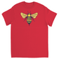 Deep Yellow Doodle Bee Unisex Adult T-Shirt Red Shirts & Tops apparel