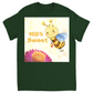 Pastel 100% Sweet Unisex Adult T-Shirt Forest Green Shirts & Tops apparel