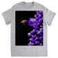 Buzzing Bee with Purple Flower Unisex Adult T-Shirt Sport Grey Shirts & Tops apparel Buzzing Bee with Purple Flower