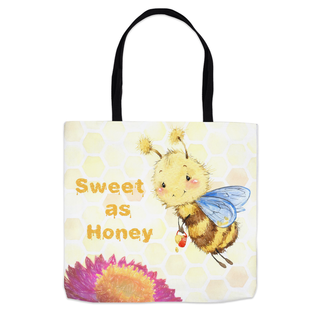 Pastel Sweet as Honey Tote Bag 16x16 inch Shopping Totes bee tote bag gift for bee lover gifts original art tote bag totes zero waste bag