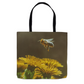 Golden Bee Hovering Over Flower Tote Bag Shopping Totes bee tote bag gift for bee lover gifts original art tote bag totes zero waste bag