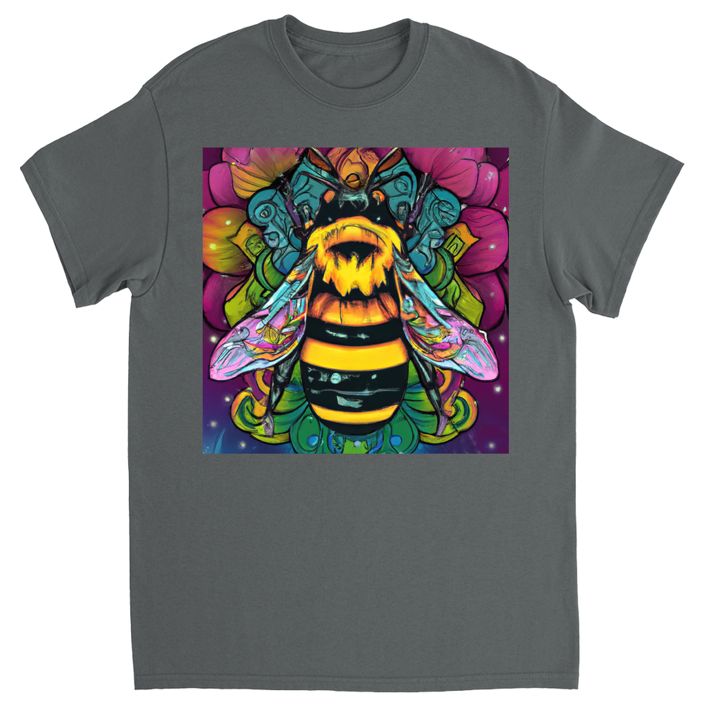 Psychic Bee Unisex Adult T-Shirt Charcoal Shirts & Tops apparel Psychic Bee