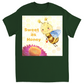 Pastel Sweet as Honey Unisex Adult T-Shirt Forest Green Shirts & Tops apparel