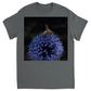 Bee on a Purple Ball Flower Unisex Adult T-Shirt Charcoal Shirts & Tops apparel